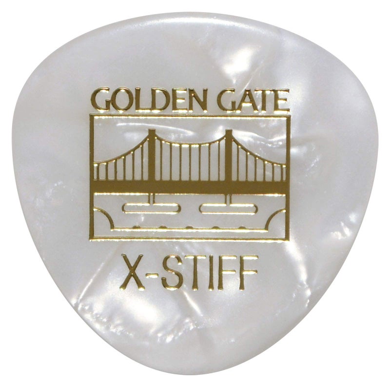 Golden Gate MP-125 Deluxe Flat Pick - Rounded Triangle - Pearloid - X-Stiff